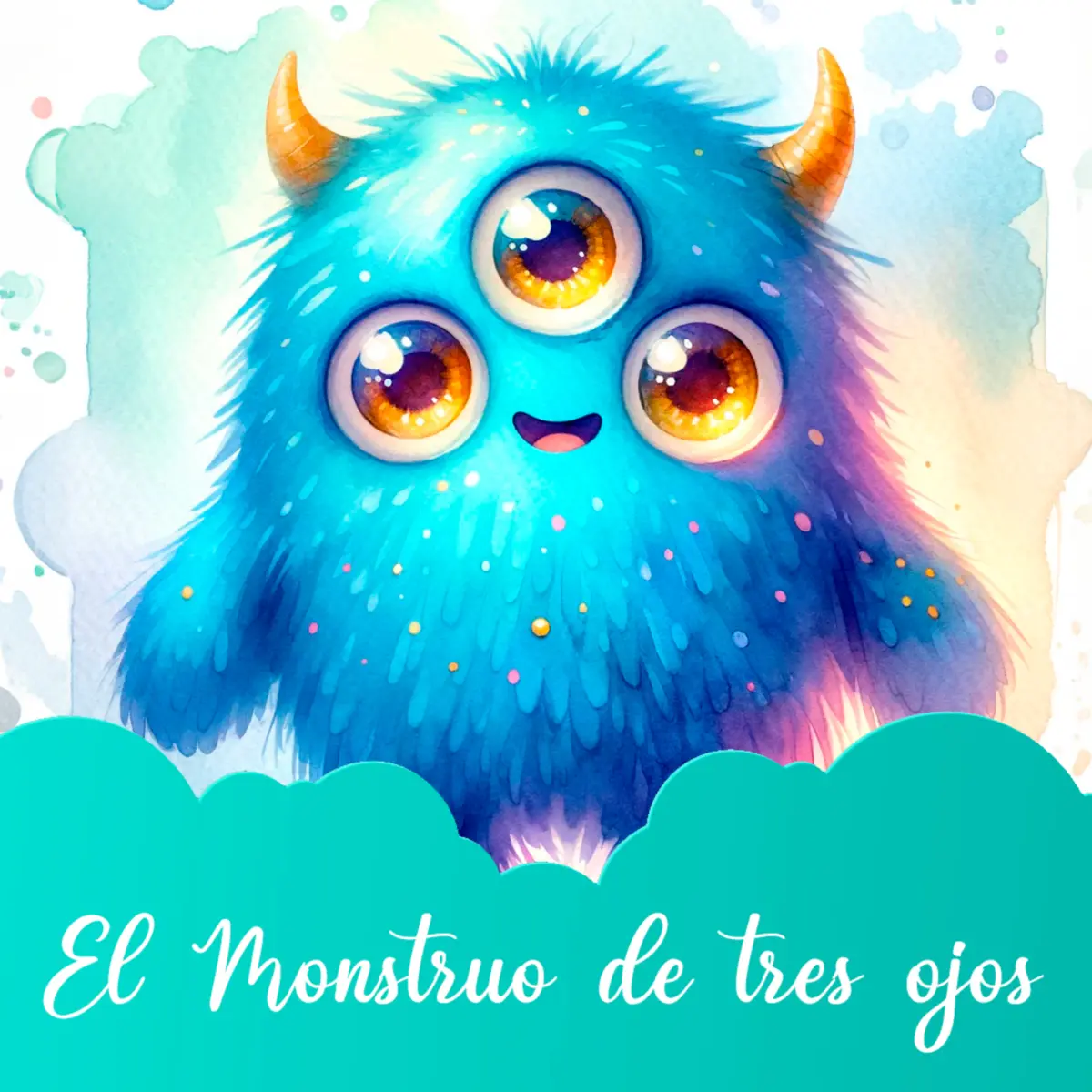 Ilustración del cuento infantil «El monstruo de tres ojos» de Raquel Tolmo