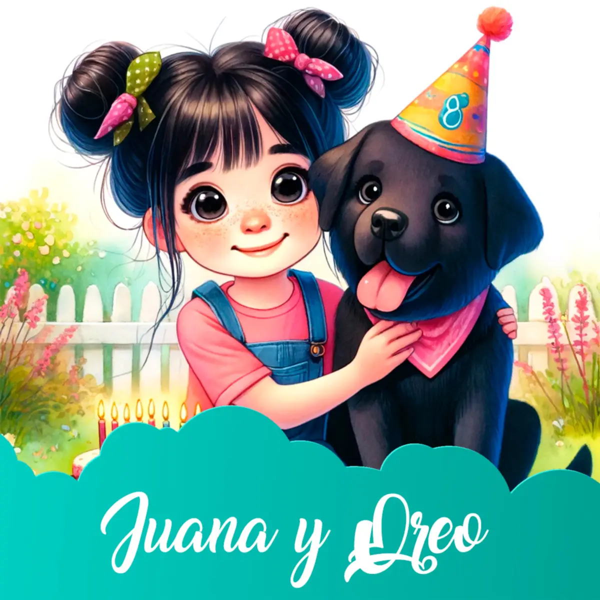 Ilustración del cuento infantil «Juana y Oreo» de Raquel Tolmo