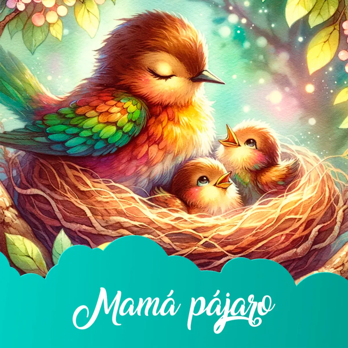 Ilustración del cuento infantil «Mamá pájaro» de Raquel Tolmo