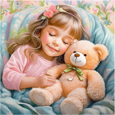 Clara y su osito de peluche