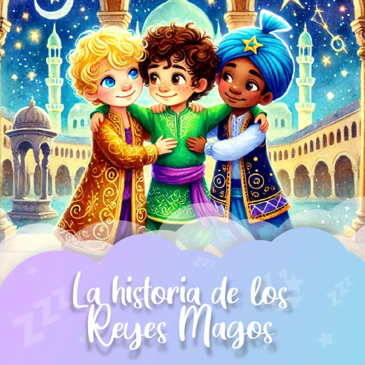 Ilustración del cuento infantil «La historia de los Reyes Magos» de Raquel Tolmo