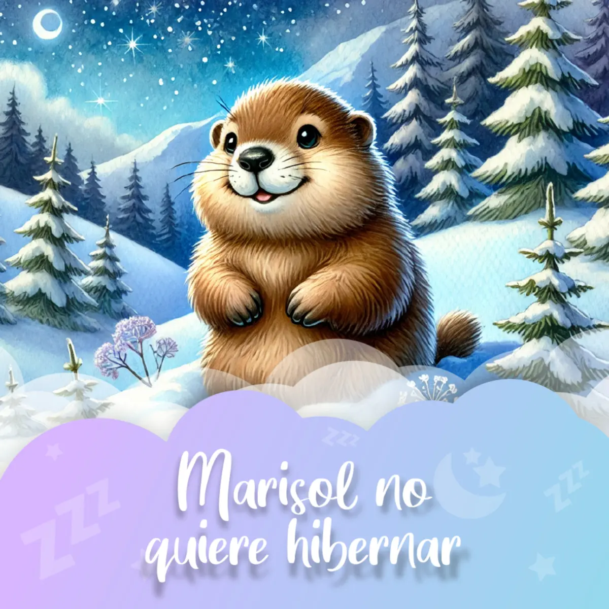 Ilustración del cuento infantil «Marisol no quiere hibernar» de Raquel Tolmo