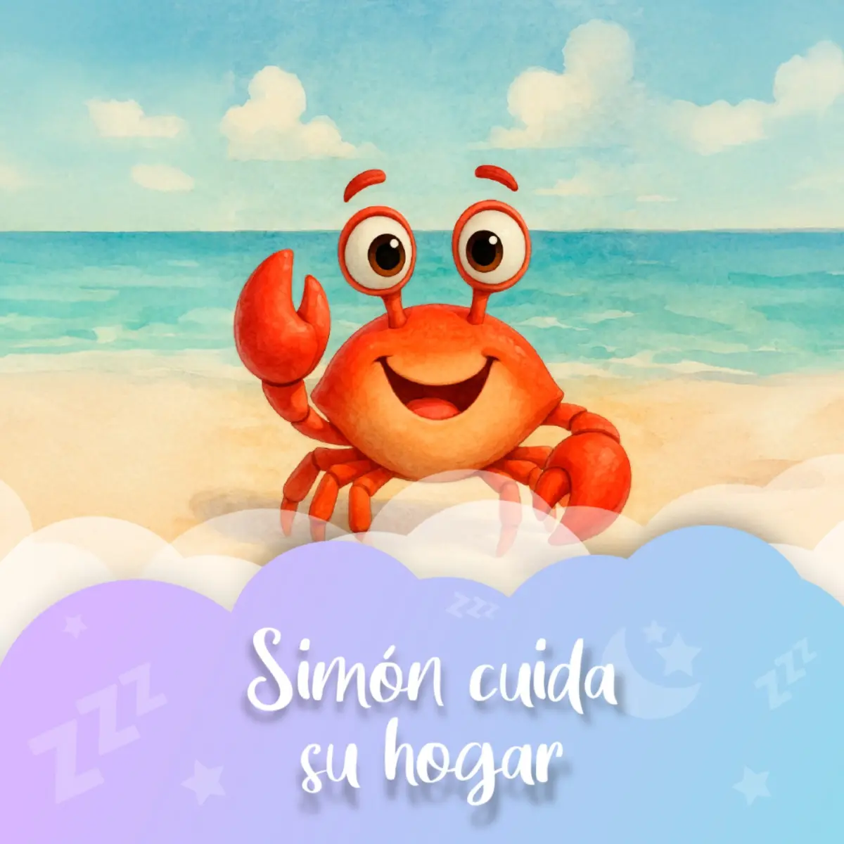Ilustración del cuento infantil «Simón cuida su hogar» de Raquel Tolmo