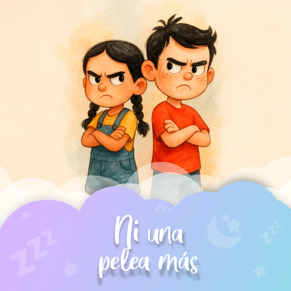 Ilustración del cuento infantil «Ni una pelea más» de Raquel Tolmo