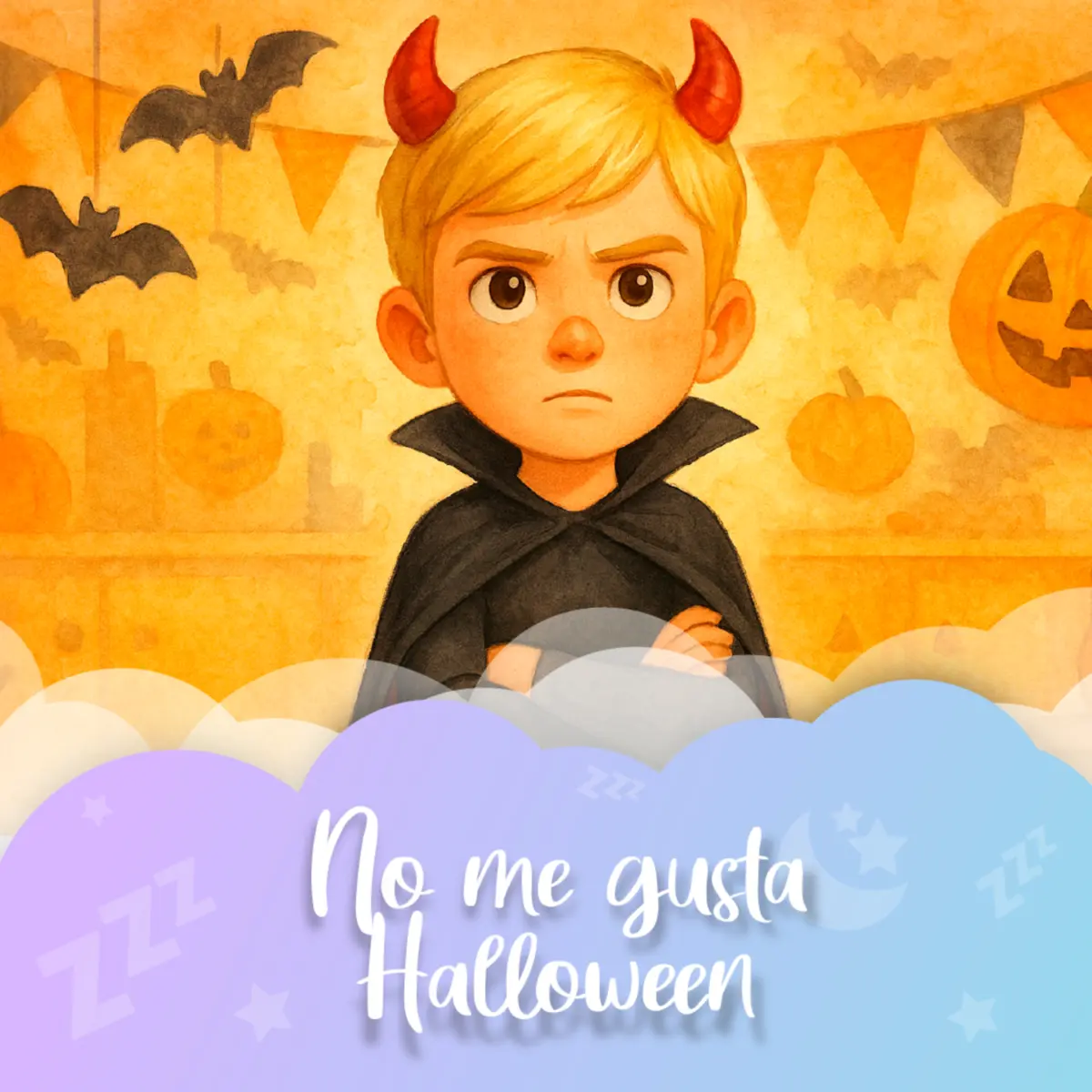 Ilustración del cuento infantil «No me gusta Halloween» de Raquel Tolmo