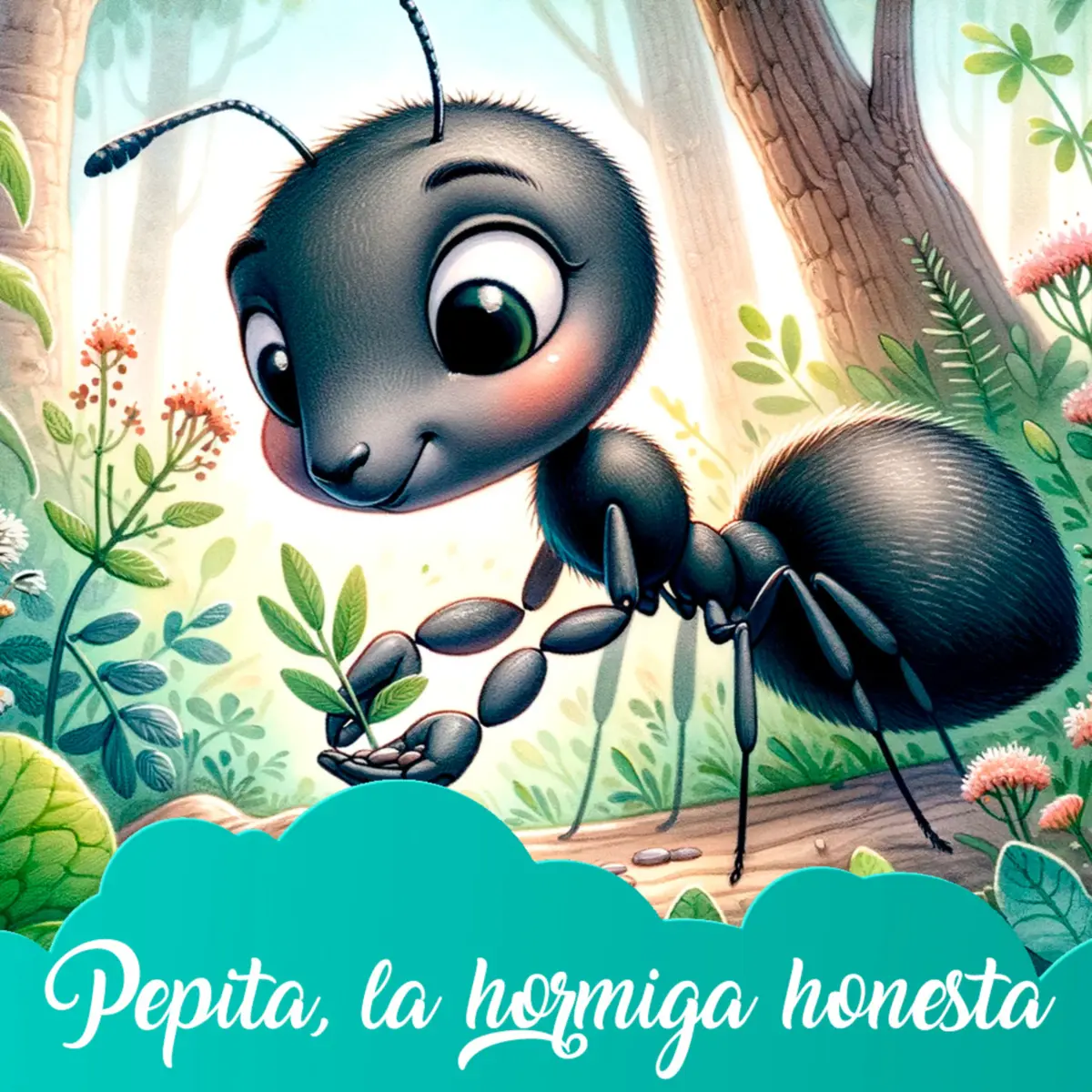 Ilustración del cuento infantil «Pepita, la hormiga honesta» de Raquel Tolmo