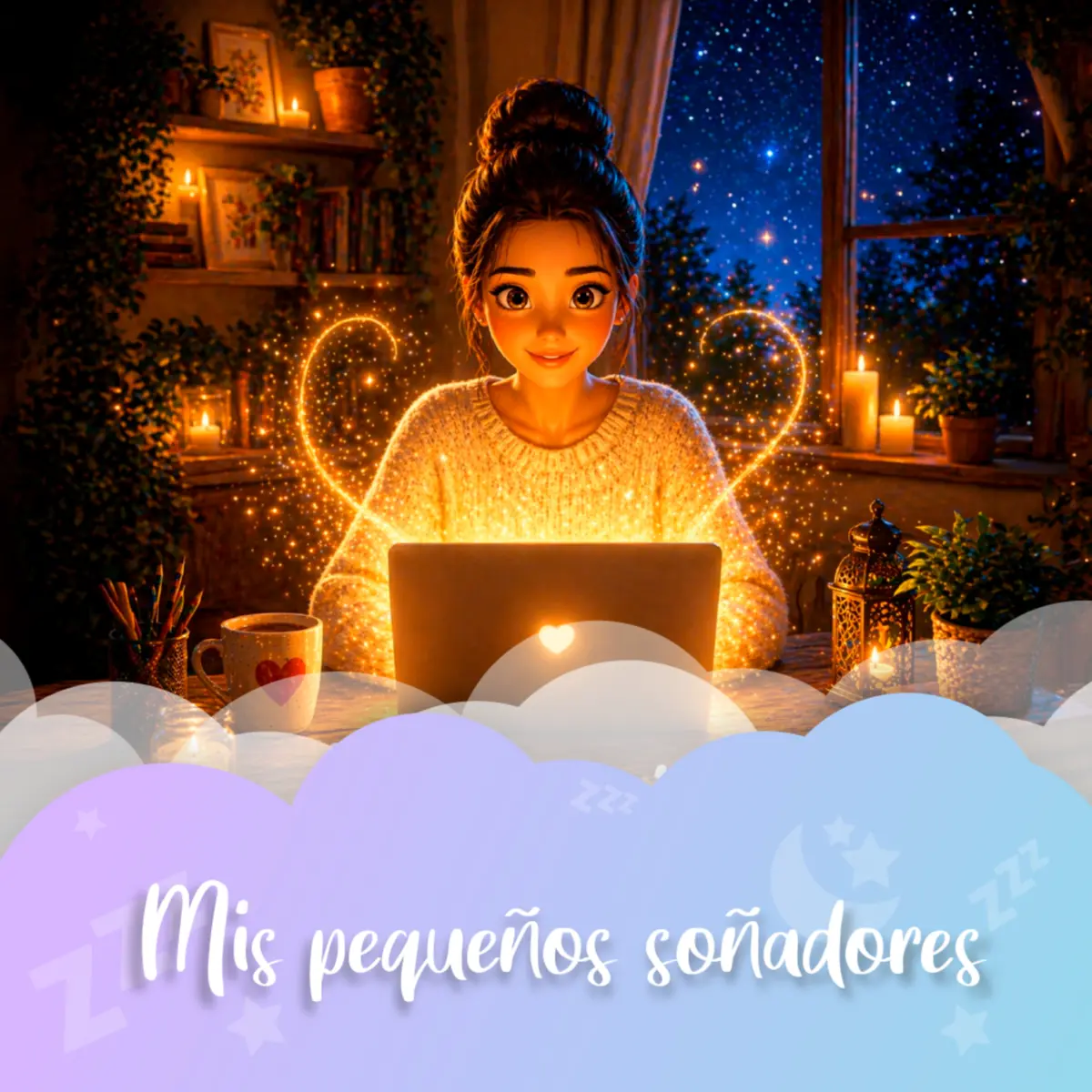 Ilustración del cuento infantil «Mis pequeños soñadores» de Raquel Tolmo