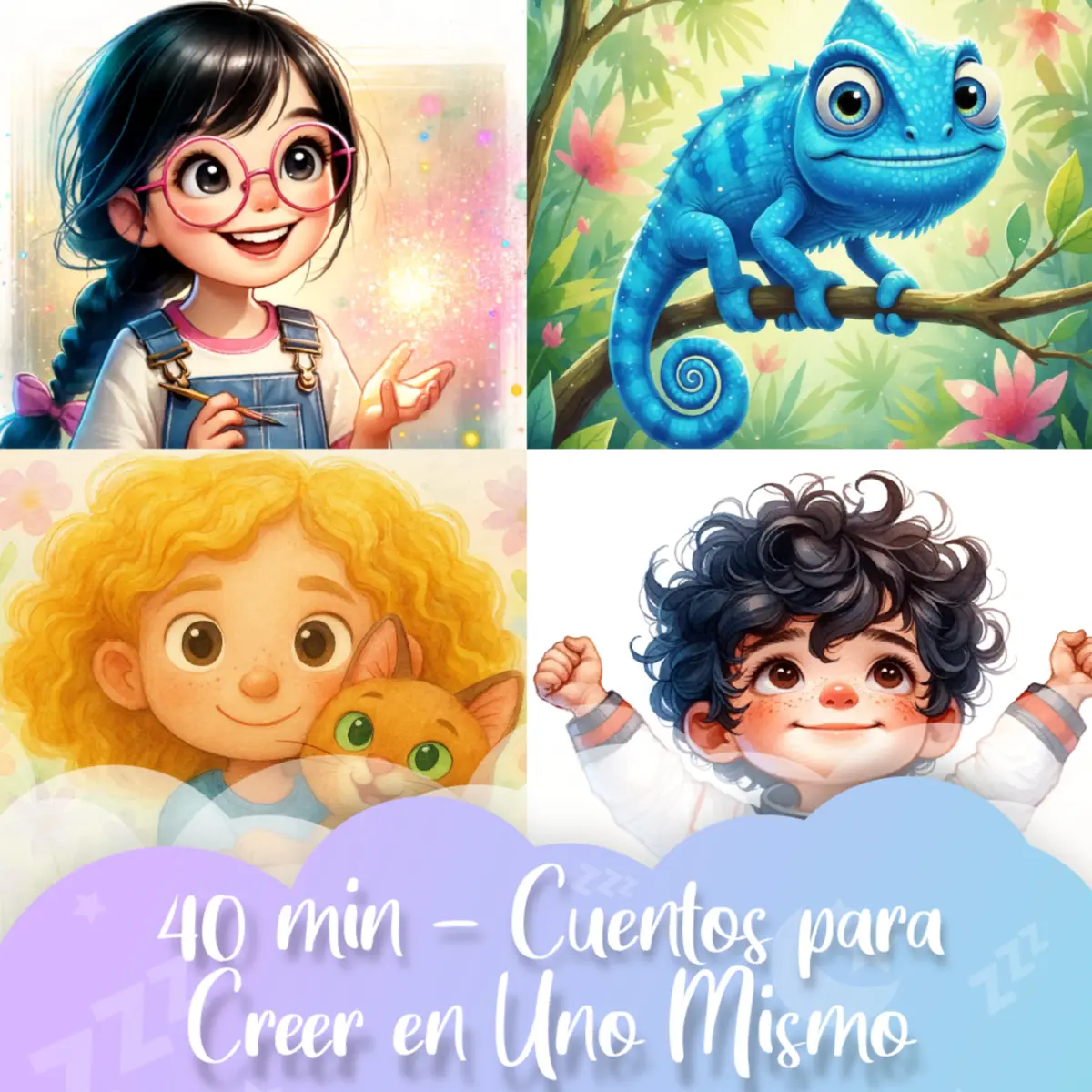 Ilustración del cuento infantil «Bloque 8: Cuentos para Creer en Uno Mismo | 40 minutos de Cuentos para Dormir» de Raquel Tolmo